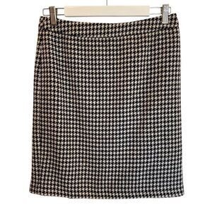 Kate Hill Houndstooth Wool Blend Pencil Skirt Women's 4P
